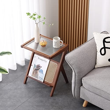 Stylish Tiita Rattan Nightstand Side Table for Modern Homes