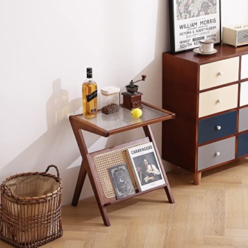 Stylish Tiita Rattan Nightstand Side Table for Modern Homes