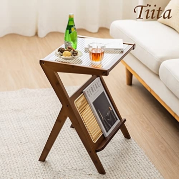 Stylish Tiita Rattan Nightstand Side Table for Modern Homes