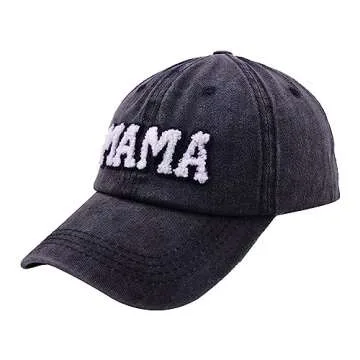 Chenille-Patch Mama Baseball Cap for Women - Chic Sun Protection