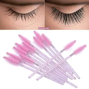 Tbestmax 1000 Disposable Mascara Wands for Eyelash & Eyebrow