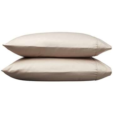 Luxury Stone Gray Cotton Pillow Cases Set - Amazon Basics