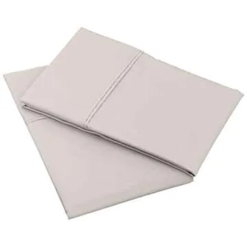 Luxury Stone Gray Cotton Pillow Cases Set - Amazon Basics