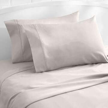 Luxury Stone Gray Cotton Pillow Cases Set - Amazon Basics