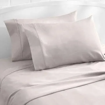 Luxury Stone Gray Cotton Pillow Cases Set - Amazon Basics