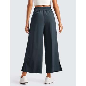 CRZ YOGA Wide Leg Cropped Pants - High Waisted Comfort for Every Occasion
