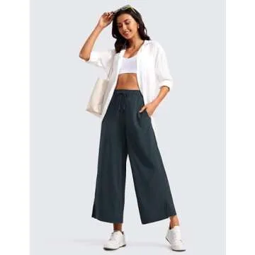 CRZ YOGA Lightweight Wide Leg Pants for Women
