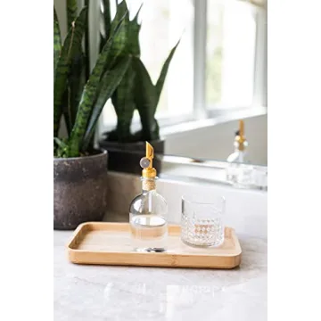 Gold Glass Mouthwash Oil Dispenser with Metal Spout - 8oz