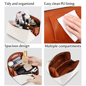 ALEXTINA Stylish Waterproof Travel Makeup Bag for Women