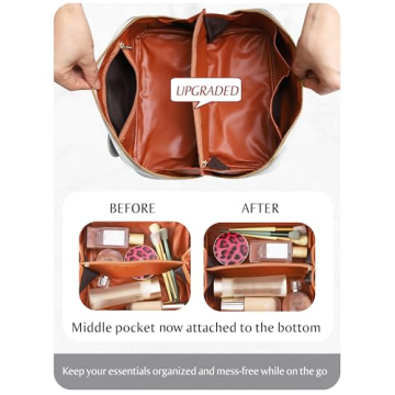 ALEXTINA Stylish Waterproof Travel Makeup Bag for Women