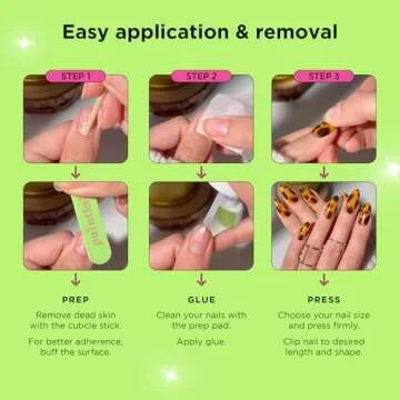 PaintLab Press-On Nails Manicure Kit - Aura Set of 30