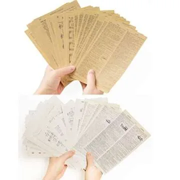 114 Pcs Aged Papers for Scrapbooking, Vintage Decoupage Paper Scrapbooking Supplies, Vintage Ephemera Pack Kraft Old Book Pages Papers for Junk Journals Room Wall Art Collage Album (Old Book 114P)