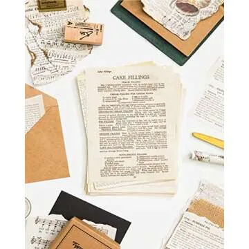 114 Pcs Aged Papers for Scrapbooking, Vintage Decoupage Paper Scrapbooking Supplies, Vintage Ephemera Pack Kraft Old Book Pages Papers for Junk Journals Room Wall Art Collage Album (Old Book 114P)