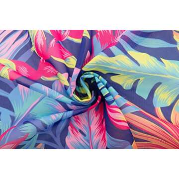 Ayliss Womens Swimwear Chiffon Cover up Solid Color Printed Beach Sarong Swimsuit Wrap Skirt Bathing Bikini (#14 Mixed Colors-Blue Leaf)