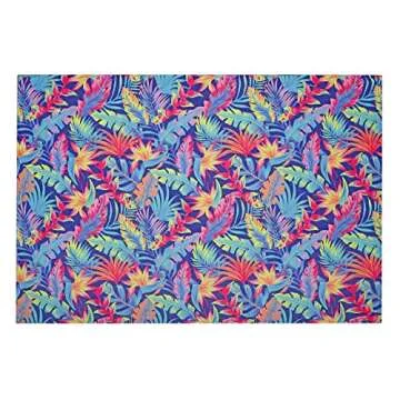 Ayliss Womens Swimwear Chiffon Cover up Solid Color Printed Beach Sarong Swimsuit Wrap Skirt Bathing Bikini (#14 Mixed Colors-Blue Leaf)