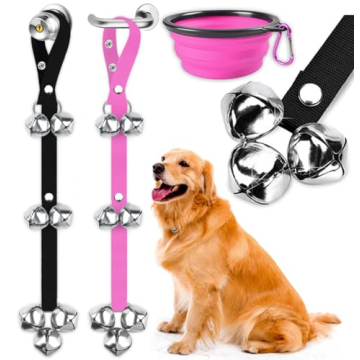 BLUETREE 2 Pack Dog Doorbells Premium Quality Training Potty Great Dog Bells Adjustable Door Bell Do...