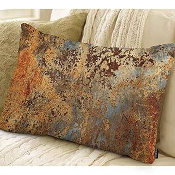 EKOBLA Square Throw Pillow Covers Beach Ocean Coastal Orange Black Blue Starfish Sea Life Animal Cot...