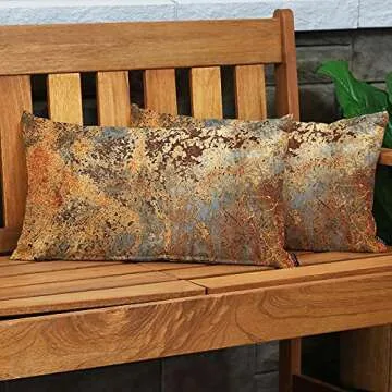 EKOBLA Square Throw Pillow Covers Beach Ocean Coastal Orange Black Blue Starfish Sea Life Animal Cotton Linen Cushion Case for Sofa Couch 12x20 Inches