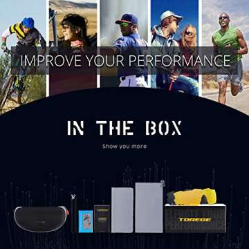 TOREGE Polarized Sports Sunglasses with Interchangeable Lenses