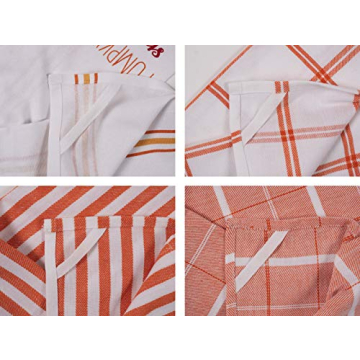 KAF Home Pantry Kitchen Holiday Dish Towel Set of 4, Cotton, 18 x 28-inch (Pumpkin Spice Everything Nice)