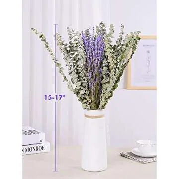 120 PCS Dried Eucalyptus Stems & Lavender Flowers Bundle for Shower, 17'' Natural Real Live Eucalyptus Leaves Greenery Stems & Aromatic Lavender Shower Plant,Gift for Mother,Fragrance, Decor