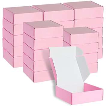 Stockroom Plus 25 Pack Corrugated Packaging Boxes for Shipping, Cardboard Mailers for Small Business...