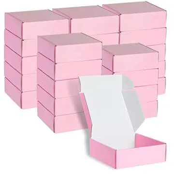 Stockroom Plus 25 Pack Corrugated Packaging Boxes for Shipping, Cardboard Mailers for Small Business...