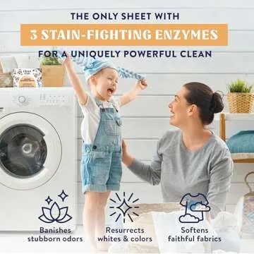 Cleancult Laundry Detergent Sheets - Resealable Box - 3 Stain Fighting Enzymes - Juniper Sandalwood ...