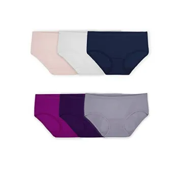 Fruit of the Loom Women's No Show Seamless Underwear - 6 Pack, Comfortable Hipster Style