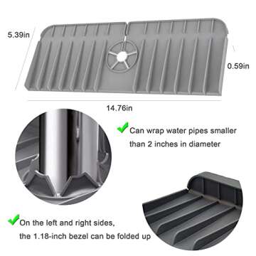 Silicone Faucet Handle Drip Catcher Tray for Kitchen & Bathroom