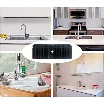 Silicone Faucet Handle Drip Catcher Tray for Kitchen & Bathroom