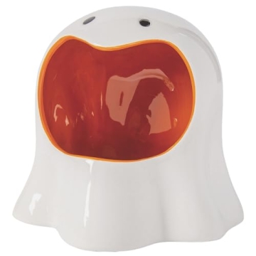 Fun Express Ghost Shaped Ceramic Candy Dish – Spooky Halloween Home Decor Treats Office Home Schoo...