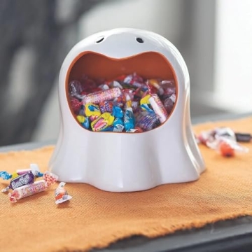 Ghost Shaped Candy Dish for Halloween Parties and Decor