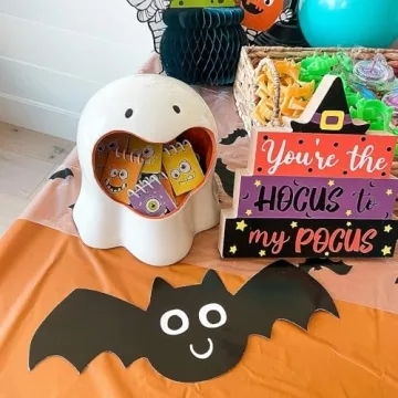 Ghost Shaped Candy Dish for Halloween Parties and Decor