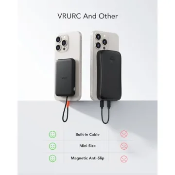 5000mAh Slim Portable Charger with Built-in USB-C