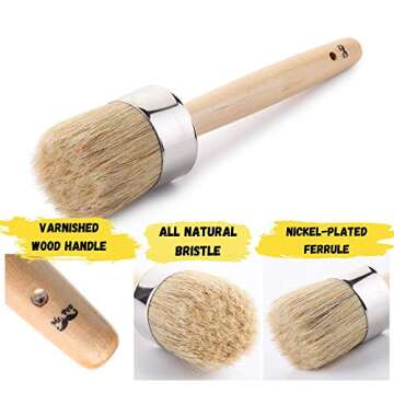 Mr. Pen- Chalk Paint Brush, 2 Inch, Wax Brush, Round Paint Brush, Wax Brush, Chalk Paint Brushes for Furniture, Chalk Paint Brushes, Wax Brush Chalk Paint, Furniture Paint Brush, Chalk Brush