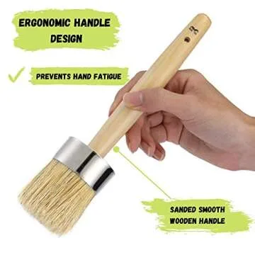 Mr. Pen- Chalk Paint Brush, 2 Inch, Wax Brush, Round Paint Brush, Wax Brush, Chalk Paint Brushes for Furniture, Chalk Paint Brushes, Wax Brush Chalk Paint, Furniture Paint Brush, Chalk Brush