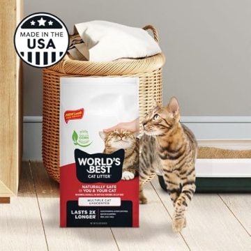 World's Best Cat Litter Multiple Cat Unscented 8-Pounds