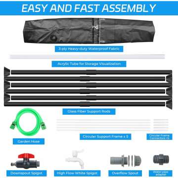 50 Gallon BPA Free Rainwater Collection Barrel
