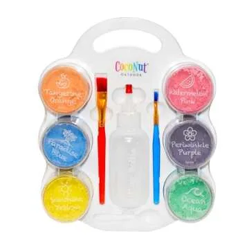 DIY Sidewalk Chalk Paint Set - Non-Toxic, Washable Powdered Chalk - Simply Mix in Water and Use a Paintbrush to Create Colorful Artwork on the Sidewalk or Chalkboard, For Kids Ages 5+