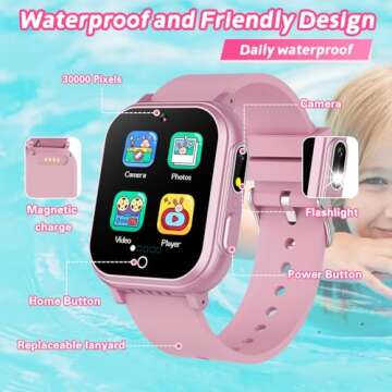 Kids Waterproof Smart Watch for Ages 5-12 with Games