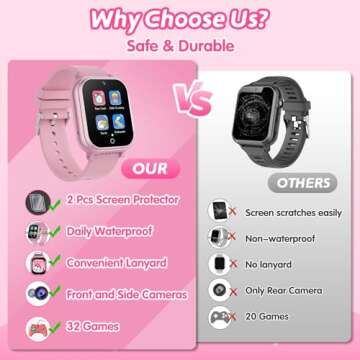Kids Waterproof Smart Watch for Ages 5-12 with Games