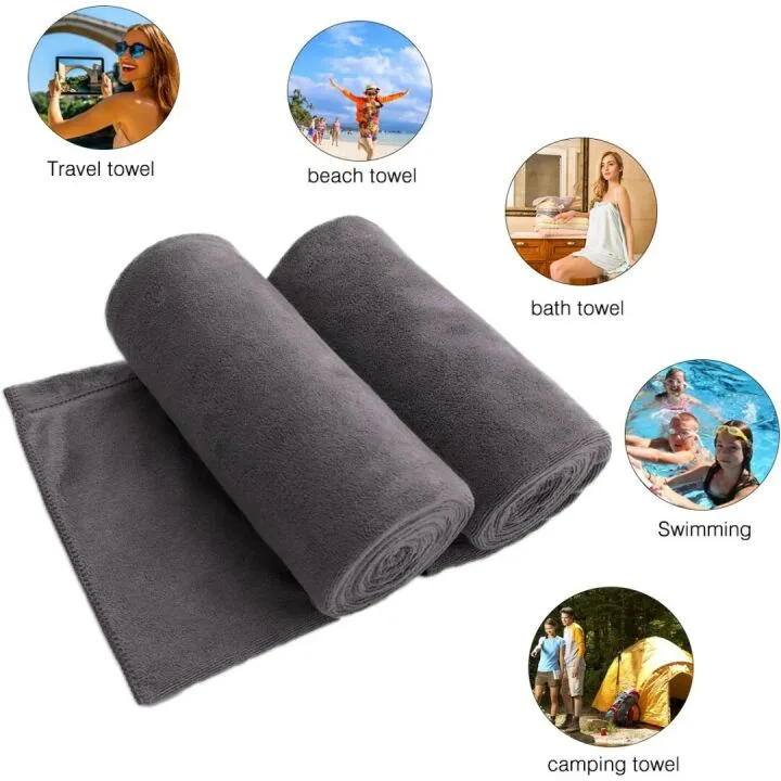 JML Microfiber Bath Towel 2 Pack - Soft & Quick Drying