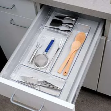 Oggi Clear Drawer Organizer - Versatile & Stylish Storage Solution