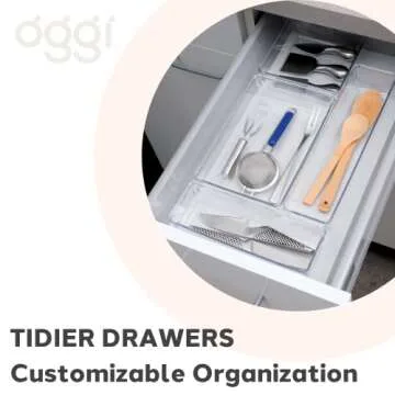 Oggi Clear Drawer Organizer - Versatile & Stylish Storage Solution