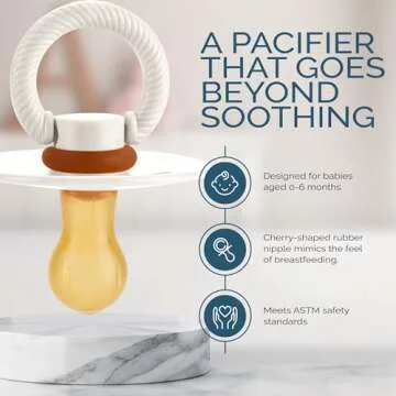 Itzy Ritzy Natural Rubber Pacifiers Set of 2 for Babies