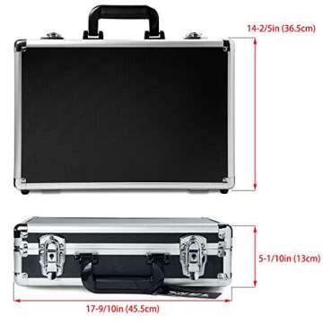 HUL 18in Two-Tone Aluminum Case with Customizable Pluck Foam Interior for Test Instruments Cameras T...