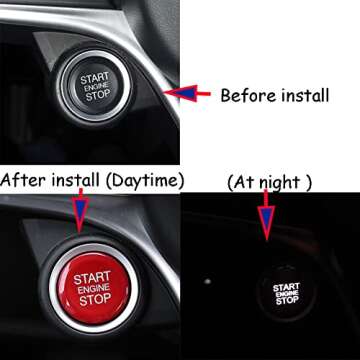 Red ABS Car Engine Start Stop Switch Button Cover for Alfa Romeo Giulia Stelvio