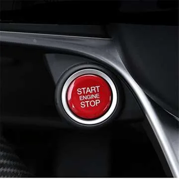 Red ABS Engine Start Stop Button for Alfa Romeo Giulia Stelvio