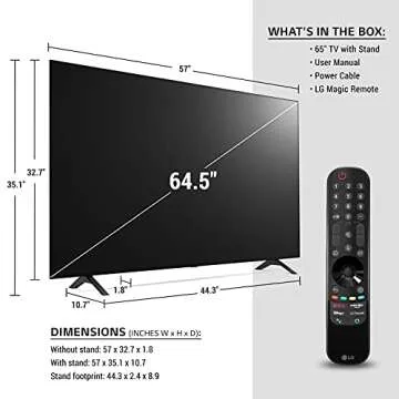 LG OLED A1 Series 65” Alexa built-in 4k Smart TV, 60Hz Refresh Rate, AI-Powered 4K, Dolby Vision IQ and Dolby Atmos, WiSA Ready, Gaming Mode (OLED65A1PUA, 2021)